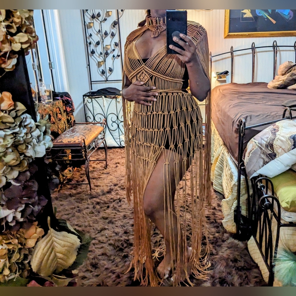 Crochet Festival Dress Swim Cover Up